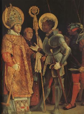 Matthias  Grunewald The Meeting of St Erasmus and St Maurice (mk08) China oil painting art
